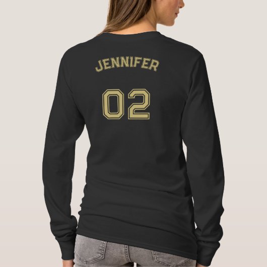 Erstellen Sie den Namen Jersey Nummer Long Sleeve T-Shirt (Rückseite)