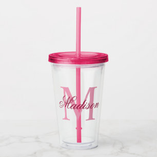 Erstellen Sie den Personalisierten Monogrammnamen  Acryltrinkbecher