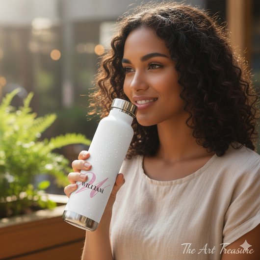 Erstellen Sie den Personalisierten Monogrammnamen  Trinkflasche