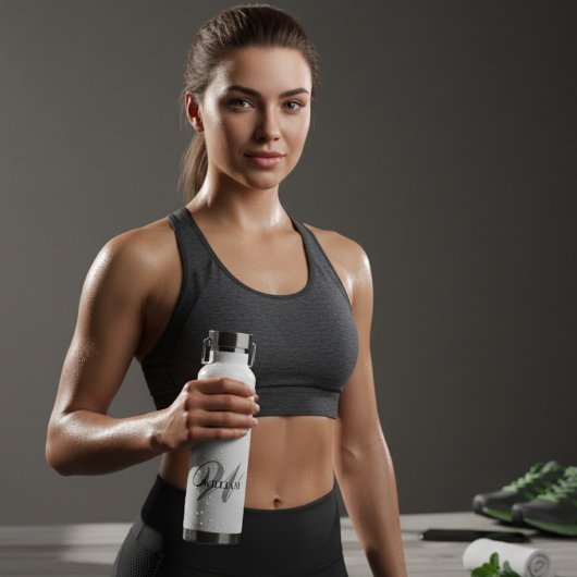 Erstellen Sie den Personalisierten Monogrammnamen  Trinkflasche