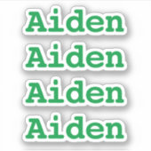 Erstellen Sie den Schriftart Grüner Typ Ihres eige Aufkleber (Vorderseite)