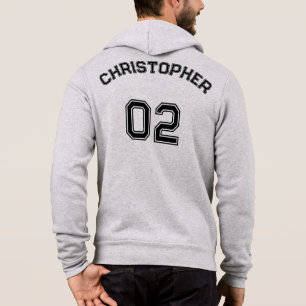 Erstellen Sie den Spielernamen Jersey Number Mens  Hoodie