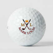 Erstellen Sie die Crossn-King-Crown für Golfer-Log Golfball (Vorderseite)