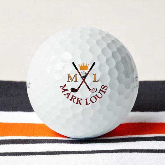 Erstellen Sie die Crossn-King-Crown für Golfer-Log Golfball