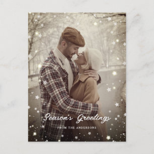 Erstellen Sie die Grüße der Vintagen Foto-Jahresze Feiertagspostkarte