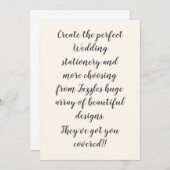 Erstellen Sie die perfekte Hochzeitsgeschichten un Einladung (Vorne/Hinten)