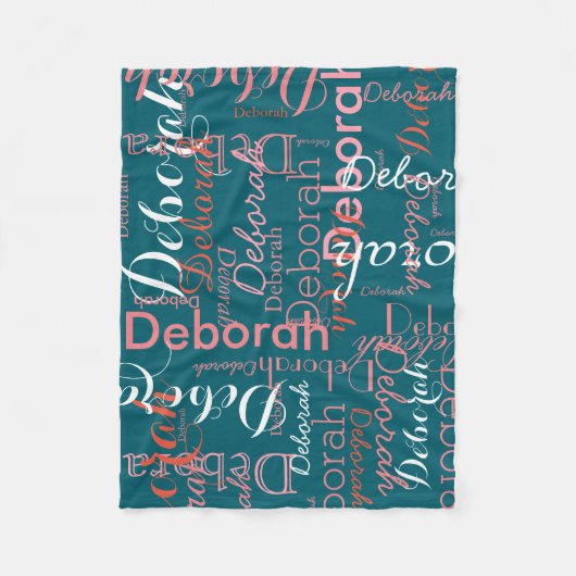 Erstellen Sie die Typografie des weiblichen Namens Fleecedecke (Vorderseite)