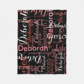 Erstellen Sie die Typografie des weiblichen Namens Fleecedecke (Vorderseite)
