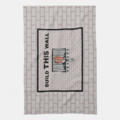 Erstellen Sie diese Mauer / Anti Trump, Geschirrtuch (Vertikal)