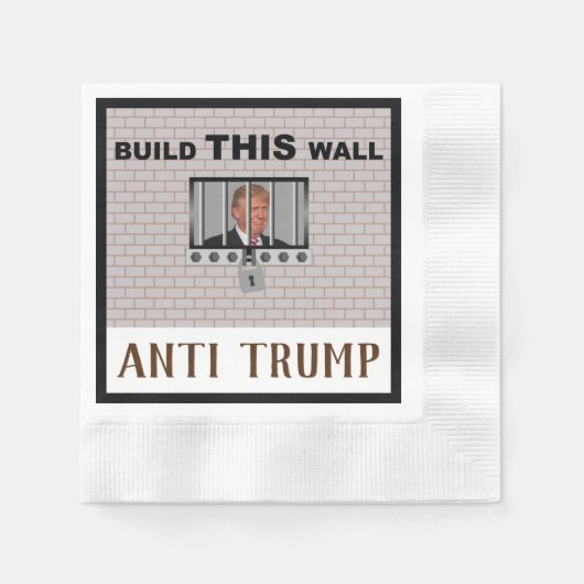 Erstellen Sie diese Mauer / Anti Trump, Serviette (Vorderseite)