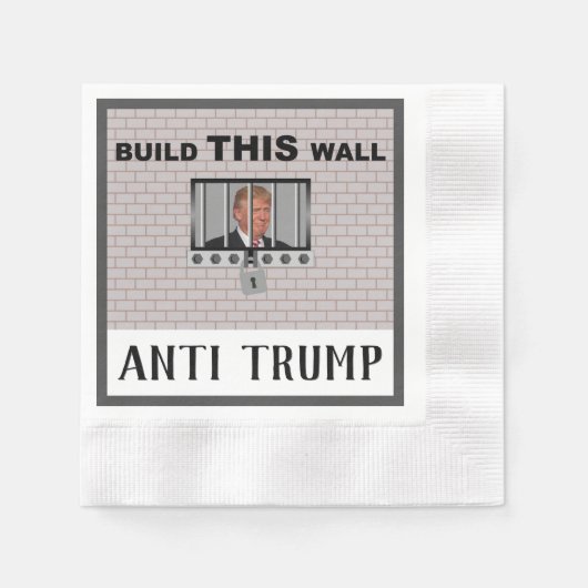 Erstellen Sie diese Mauer / Anti Trump, Serviette (Vorderseite)