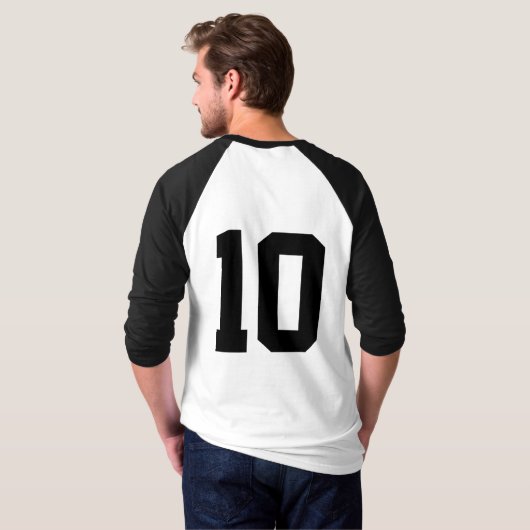 Erstellen Sie eigene benutzerdefinierte Baseball T-Shirt (Schwarz voll)