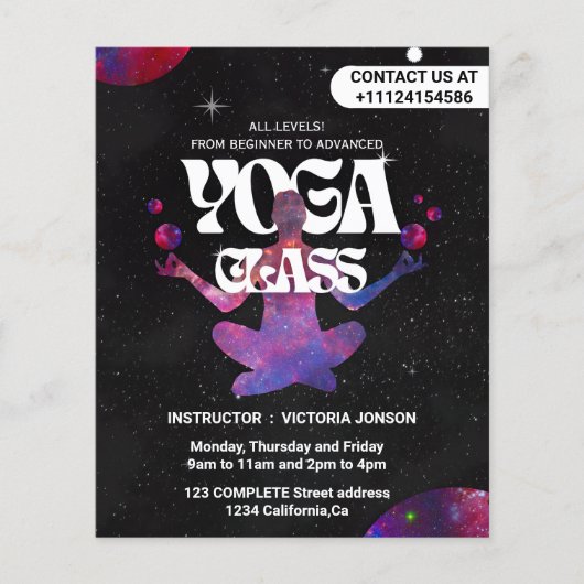 Erstellen Sie eigene benutzerdefinierte Yoga-Klass Flyer (Vorne)