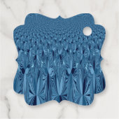 Erstellen Sie eigene blaue Navy-Musterkunst Geschenkanhänger (Rückseite)