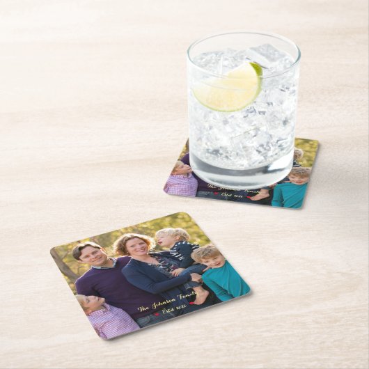 Erstellen Sie eigene Foto-Papierdokumente für die Rechteckiger Pappuntersetzer (Vor Ort)