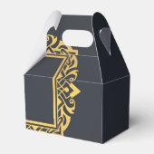 Erstellen Sie eigene Monogramm Elegante Grau Gold Geschenkschachtel (Vorderseite)