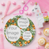 erstellen Sie eigene Orangen für die Foto-Vorlage. Pappteller (Party)