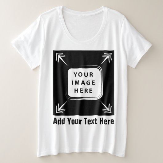 Erstellen Sie eigene Personalisierte Geschenke für Große Größe T-Shirt (Design vorne)