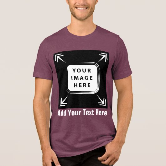 Erstellen Sie eigene Personalisierte Geschenke für Tri-Blend Shirt (Vorderseite)