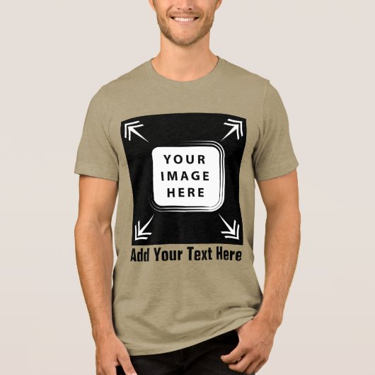 Erstellen Sie eigene Personalisierte Geschenke für Tri-Blend Shirt (Vorderseite)