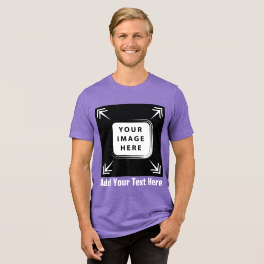 Erstellen Sie eigene Personalisierte Geschenke für Tri-Blend Shirt (Vorderseite voll)