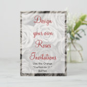 Erstellen Sie eigene Rose-Einladungen als Blanko-V Einladung (Stehend Vorderseite)
