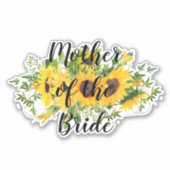 Erstellen Sie eigene Sonnenblumen-Brautparty-Gesch Aufkleber (Vorderseite)