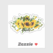 Erstellen Sie eigene Sonnenblumen-Brautparty-Gesch Aufkleber (Blatt)