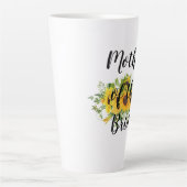 Erstellen Sie eigene Sonnenblumen-Brautparty-Gesch Milchtasse (Vorderseite)