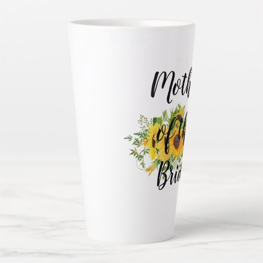Erstellen Sie eigene Sonnenblumen-Brautparty-Gesch Milchtasse (Vorderseite)