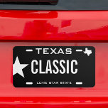 Erstellen Sie eigene Texas Classic US Nummernschild<br><div class="desc">Erstellen Sie Ihre eigene Texas-Lizenzplatte. Fügen Sie Ihren eigenen Text anstelle des Vorlagentextes hinzu,  um eine lustige Vanity-Lizenzplatte zu erstellen.</div>