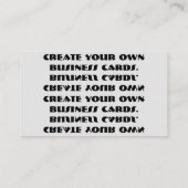 Erstellen Sie eigene Visitenkarten Visitenkarte (Rückseite)