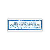 Erstellen Sie eigene Wörter mit blauem Text Permastempel (Design)