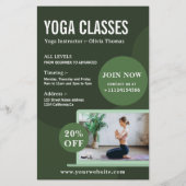 Erstellen Sie eigene Yoga Instructor Studio-Klasse Flyer (Hinten)