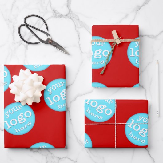 Erstellen Sie ein benutzerdefiniertes Firmenlogo Geschenkpapier Set (Vorderseite)