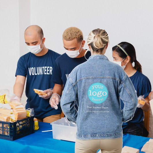 Erstellen Sie ein benutzerdefiniertes Unternehmen  Jeansjacke