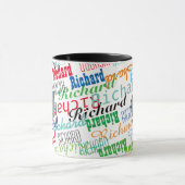 Erstellen Sie ein cooles Namensmuster schwarz Tasse (Zentrum)