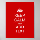 Erstellen Sie ein eigenes behalten Beruhigungszube Poster (Vorne)