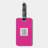 Erstellen Sie ein eigenes CERISE PINK QR CODE-Firm Gepäckanhänger (Rückseite vertikal)