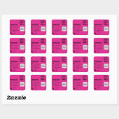 Erstellen Sie ein eigenes CERISE PINK QR CODE-Firm Quadratischer Aufkleber (Blatt)