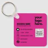 Erstellen Sie ein eigenes CERISE PINK QR CODE-Firm Schlüsselanhänger (Vorderseite)