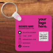 Erstellen Sie ein eigenes CERISE PINK QR CODE-Firm Schlüsselanhänger (Vorderseite)