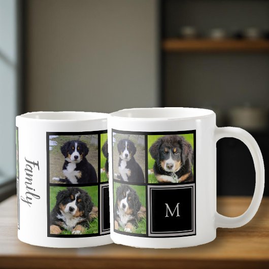 Erstellen Sie ein eigenes Foto-Collage-Monogramm Kaffeetasse