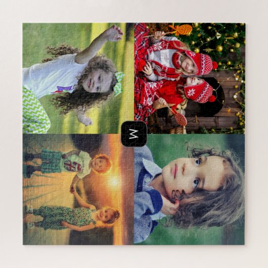 Erstellen Sie ein eigenes Foto-Collage-Monogramm Puzzle (Horizontal)