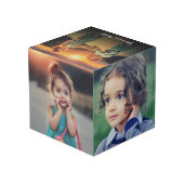 Erstellen Sie ein eigenes Foto-Collage-Monogramm Würfel (Rückseite Schrägansicht)