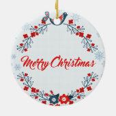 Erstellen Sie ein eigenes jährliches FOTO-Geschenk Keramik Ornament (Hinten)