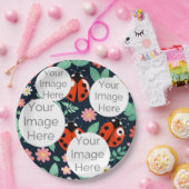 Erstellen Sie ein eigenes Papier-Foto-Textvorlage Pappteller (Party)