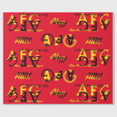 erstellen Sie ein eigenes personalisiertes Namensm Geschenkpapier (Flach)