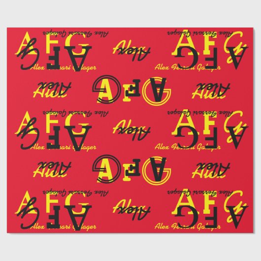 erstellen Sie ein eigenes personalisiertes Namensm Geschenkpapier (Flach)