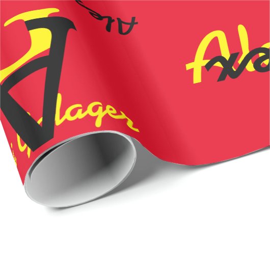 erstellen Sie ein eigenes personalisiertes Namensm Geschenkpapier (Rolleneckpunkt)